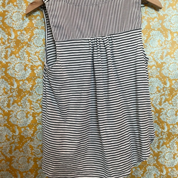 Anthropologie Meadow Rue Striped Button Down Tank Top - Picture 2 of 4